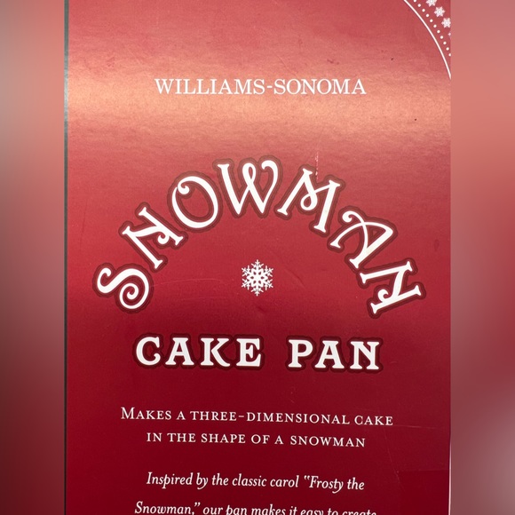 WILLIAMS SONOMA NORDIC WARE 3D SNOWMAN CAKE PAN inspired by frosty the Snowman - Picture 10 of 10